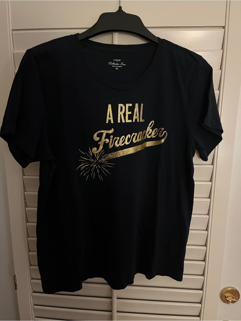 J.Crew navy fireworks tee